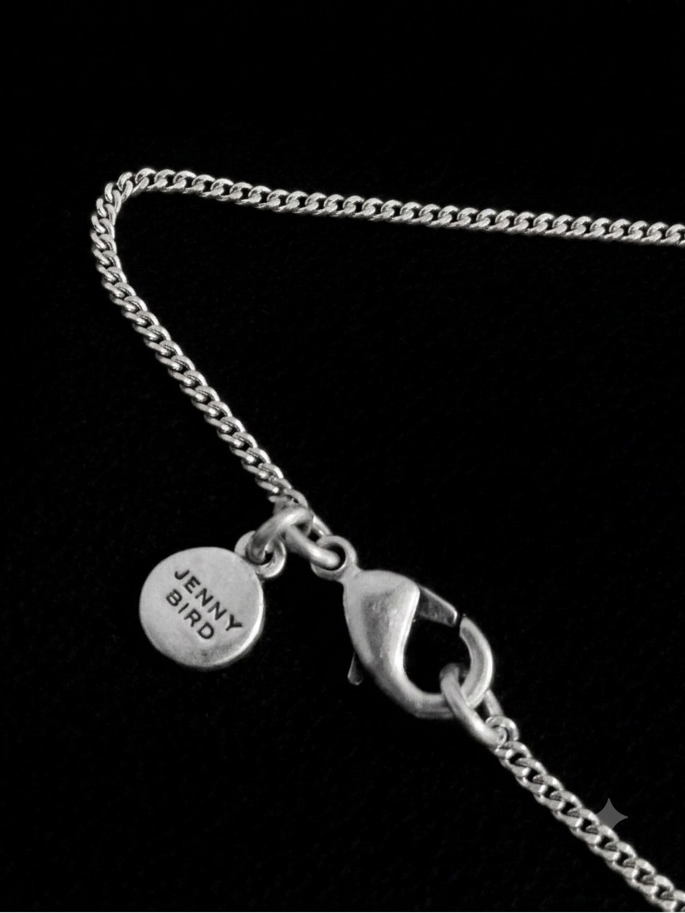 Jenny Bird Silver Colour Necklace with Circular Black Bar Pendant - Picture 5 of 5
